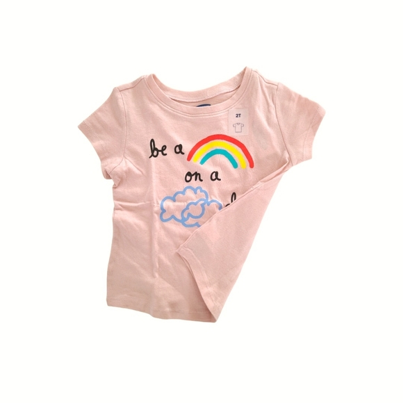 Girl's Old Navy Be on a Day Raimbow Graphic Print T-shirt - Picture 2 of 2